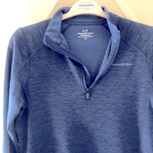 Vineyard vines navy poly quarter zip